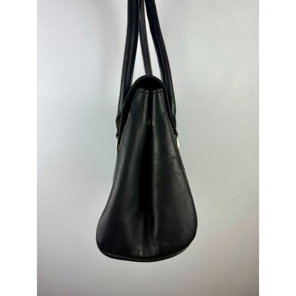 Wilsons genuine leather shoulder satchel, doctor bag, black, vtg - Picture 9 of 12